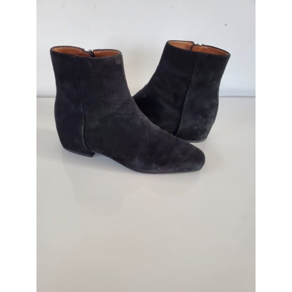 AQUATALIA Womens Shoes Waterproof Block Heel Bootie Black Suede Sz 7.5 Side Zip - Picture 3 of 13